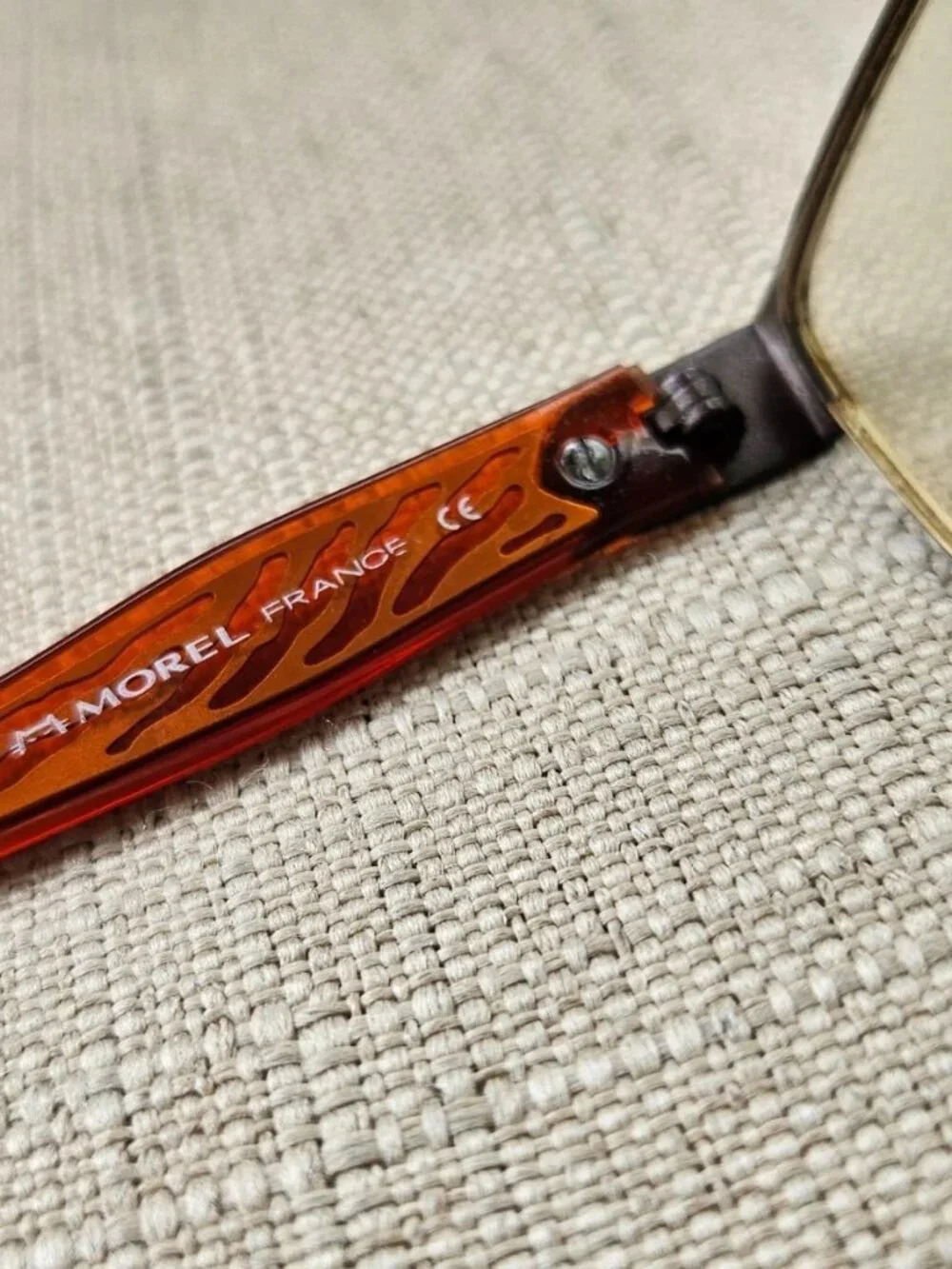 M Morel France Eyeglasses Frame Orange/Brown Tone Eyewear KAOLI 7493K Glasses